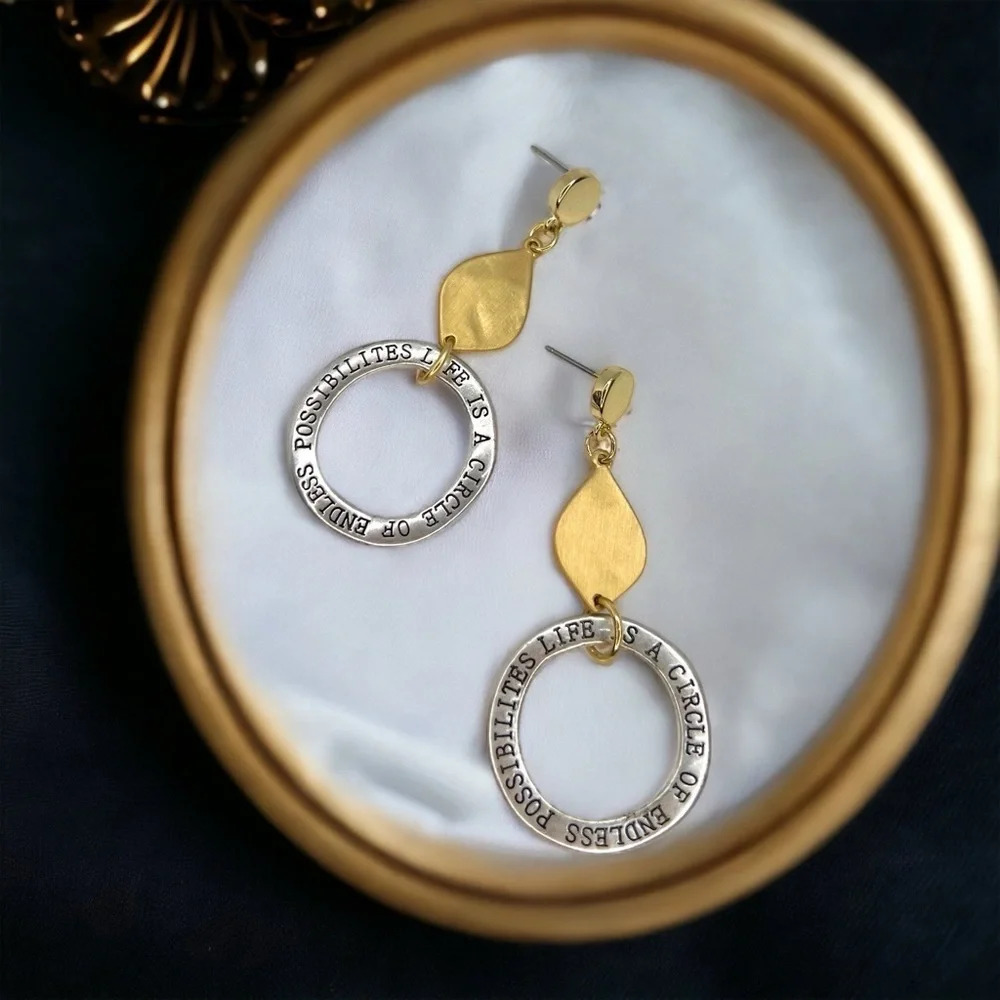 Endless Possibilities in Every Pair: Inspirational Kindness Dangle Earrings, NWT